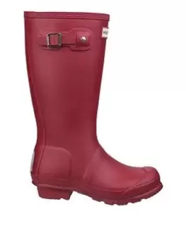 Image of Hunter Hunter Original Kids Wellington Boots, Red, Size 1 Older
