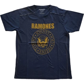 Image of Ramones - Presidential Seal Unisex Medium T-Shirt - Blue