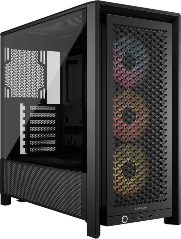 Image of Corsair FRAME 4000D RS ARGB Modular Midi Tower PC Gaming Case - Black - CC-9011296-WW