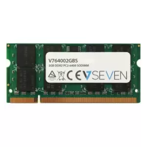 Image of V7 2GB DDR2 PC2-6400 800Mhz SO DIMM Notebook Memory Module - V764002GBS