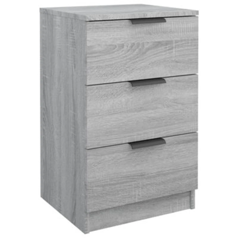 Image of Vidaxl Bedside Cabinet Grey Sonoma 40X36X65 Cm, Grey 817053