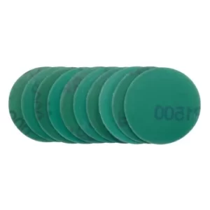 Image of Draper Wet & Dry Sanding Discs with Hook and Loop, 50mm, 1500 Grit (Pack of 10)