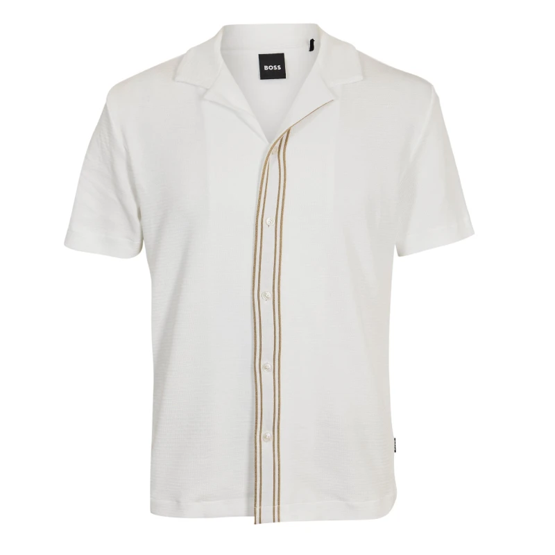 Image of Boss HBB Pasini Shirt Sn63 White 100 male 15.5 inch
