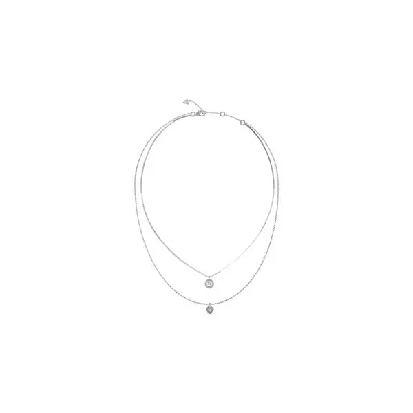 Image of Guess Jewellery Ladies 16-18" Two Layers 4G Necklace UBN04159RH