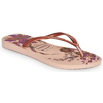 Image of Havaianas SLIM ORGANIC womens Flip flops / Sandals (Shoes) in Pink / 3,4 / 5,1 / 2 kid,5,3 / 4,6 / 7