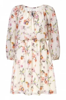 Image of Adrianna Papell Bontia Oasis Floral Dress Multi Coloured