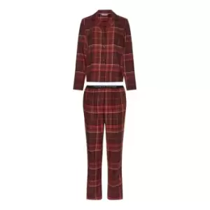Image of Tommy Bodywear Full Flannel Pj Set - Red