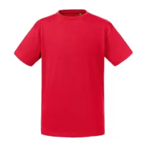 Image of Russell Childrens/Kids Organic Short-Sleeved T-Shirt (13-14 Years) (Red)