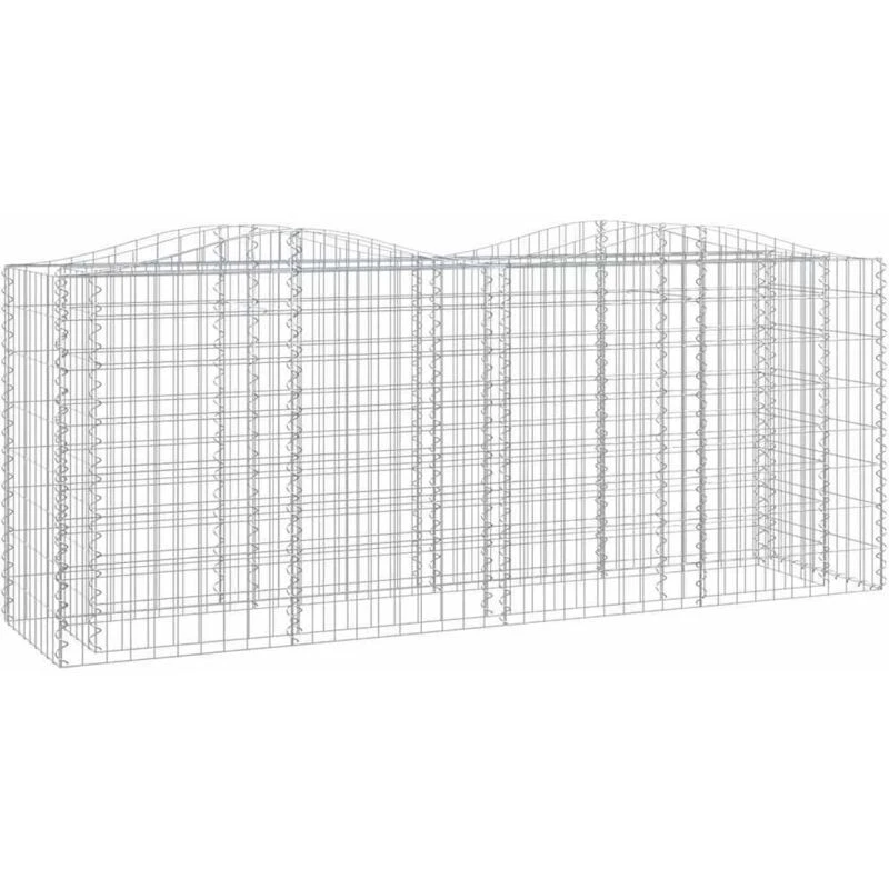 Image of VIDAXL Arched Gabion Raised Bed 200x50x100cm Galvanised Iron Vidaxl 8720845652098