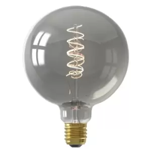 Image of Calex Filament Flex Globe G125 Titanium E27 Dimmable 136 Lumen Warm White Decorative Light Bulb