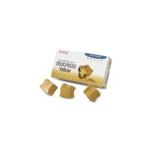 Image of Xerox 108R00671 Yellow Colourstix Pack of 3 Sticks