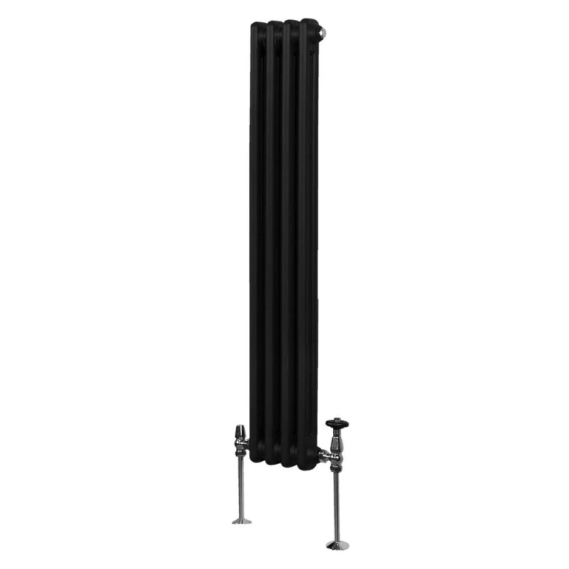 Image of Monstershop Traditional 2 Column Radiator - 1500 x 202mm - Black unisex