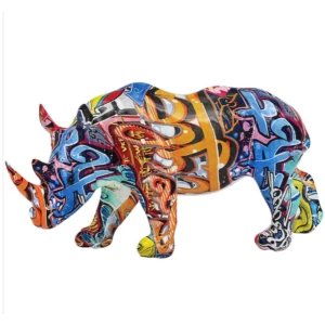 Image of Graffiti Rhino Figurine By Lesser & Pavey