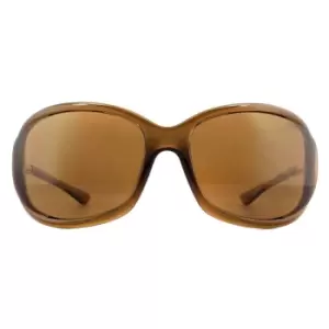 Image of Fashion Shiny Dark Brown Brown Polarized Sunglasses