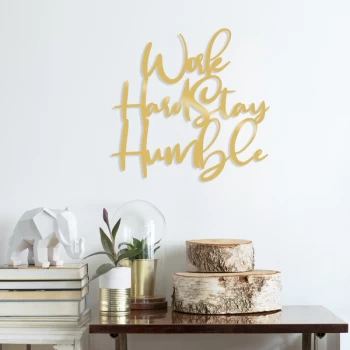 Image of Work - Gold Gold Decorative Metal Wall Accessory