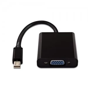 Image of V7 Black Video Adapter Mini DisplayPort Male to VGA Female