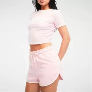 Image of Missguided Drawstring Runner Shorts - Pink