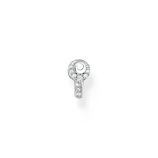 Image of Thomas Sabo Charm Club Charming Sterling Silver White Key Single Ear S
