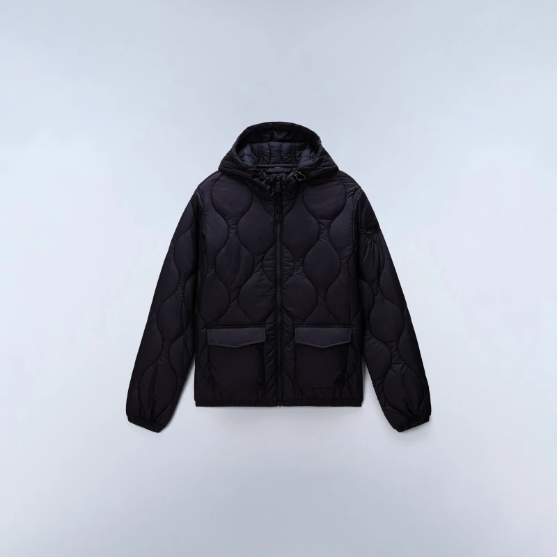 Image of Napapijri Womens Napa Shorts Quilted Short Puffer Jacket Black female 12 (M)