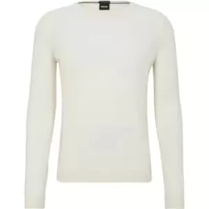 Image of Boss Leno-P Knit Jumper - White