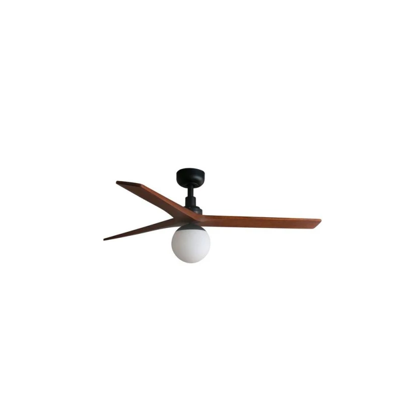 Image of Netlighting Klim Medium Black Walnut DC Ceiling Fan E27 6 Speed Black Unisex