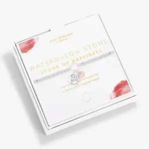 Image of Spirit Stones Watermelon Stone Silver 17.5cm Stretch Bracelet 5454