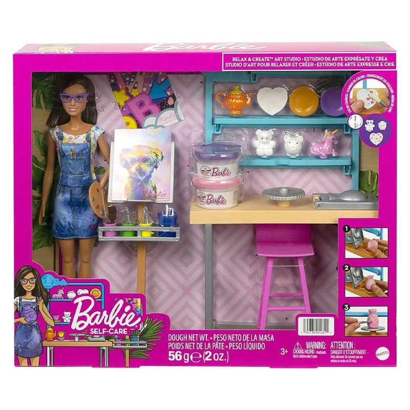 Image of Barbie Relax and Create Art Studio Playset and Doll