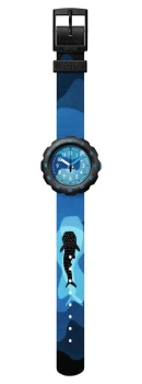 Image of Flik Flak Keep The Seacret Sea Treasures| Blue Recycled Watch