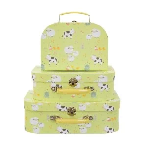 Image of Sass & Belle Farmyard Friends 3Pcs Set Suitcases