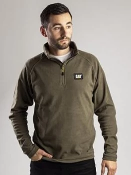 Image of Caterpillar Cat Workwear Ag Half Zip Fleece - Khaki