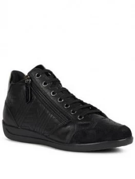 Image of Geox D Myria B Side Zip Trainer - Black