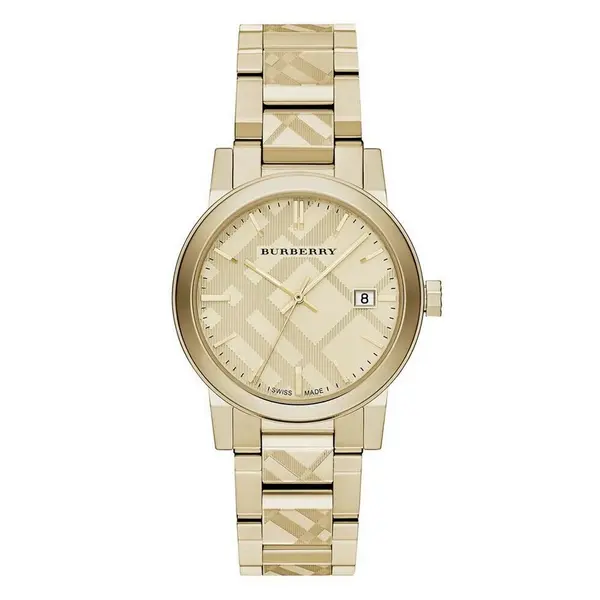 Image of Burberry Burberry BU9038 Swiss Gold Ion-Plated Stainless Steel Ladies Watch BU9038 Gold
