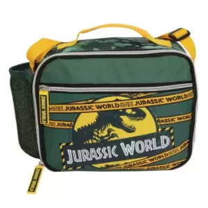 Image of Jurassic World Boys Camo Lunch Box (One Size) (Forest Green/Yellow)