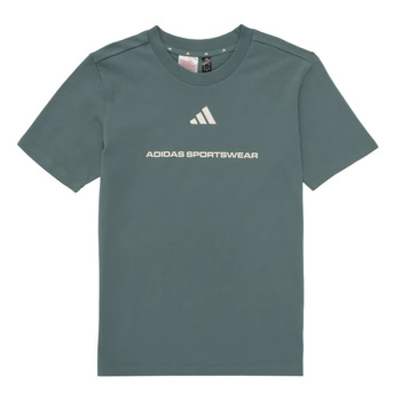 Image of adidas adidas Boys Slogan Single Jersey T-Shirt Kids boys's Children's T shirt in Green