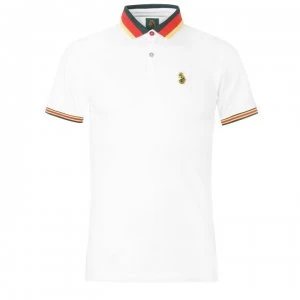 Image of Luke Sport Ribbon Pique Polo Shirt - White