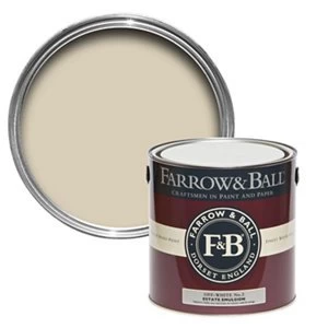 Image of Farrow & Ball Estate Off white No. 3 Matt Emulsion Paint 2.5L