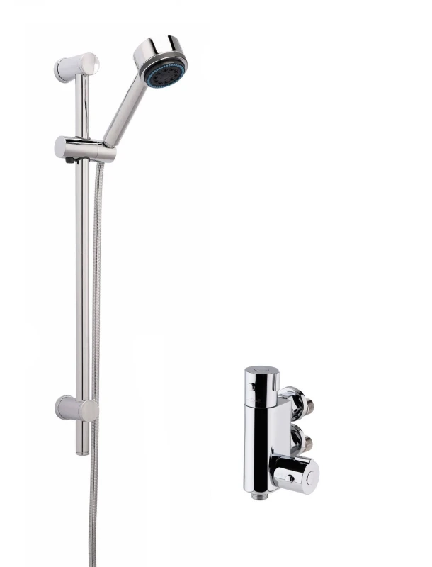 Image of Balterley Thermostatic Vertical Bar Valve Multi Function Handset Slider Rail Silver unisex