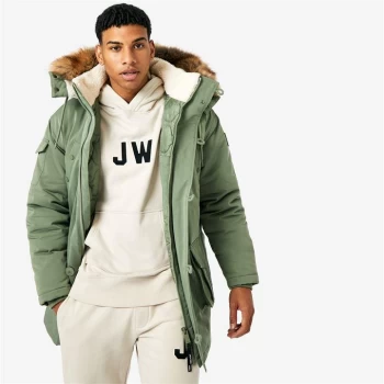 Image of Jack Wills Eco Hooded Parka Jacket - Washed Green