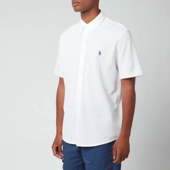 Image of Polo Ralph Lauren Mens Featherweight Mesh Short Sleeve Shirt - White - M