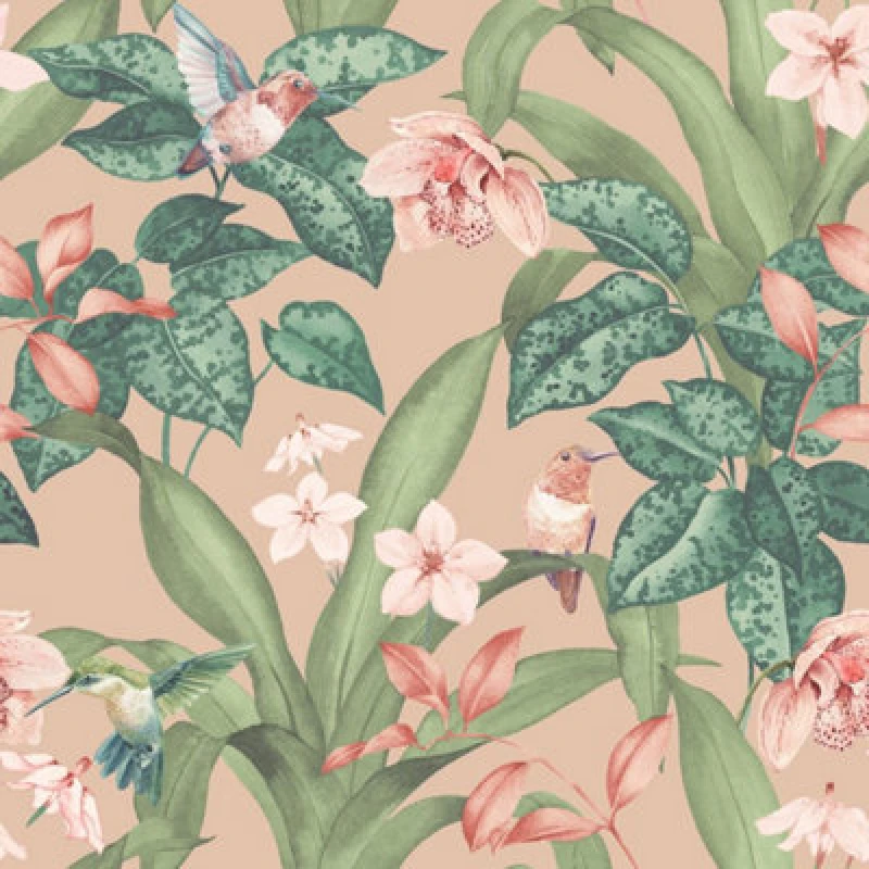 Image of Arthouse Pretty Botanical Soft Pink Wallpaper