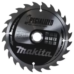 Image of Makita SPECIALIZED Cordless Wood Cutting Saw Blade 165mm 25T 20mm