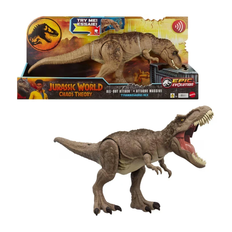 Image of Jurassic World Jurassic World Attack Tyrannosaurus Rex Dinosaur Figure