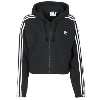 Image of adidas FLEECE FZ womens Sweatshirt in Black - Sizes UK 6,UK 8,UK 10,UK 12,UK 14