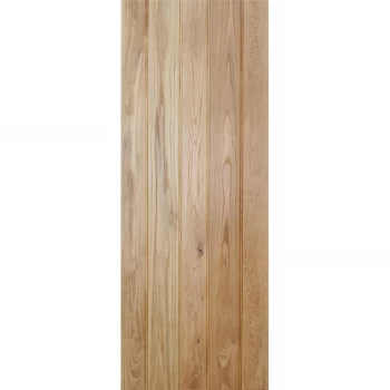 Image of Button Bead Ledged Internal Unfinished Oak Door - 762 x 1981mm