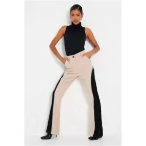 Image of I Saw It First Highwaisted Colour Block Flared Trouser - Brown