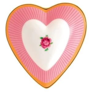 Image of Royal Albert Sweet Stripe Heart Tray 13cm5.1in