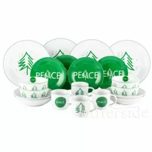 Image of 20 Piece Skandi Peace Tree Dinner Set