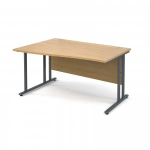 Image of Maestro 25 GL Left Hand Wave Desk 1400mm - Graphite cantilever Frame
