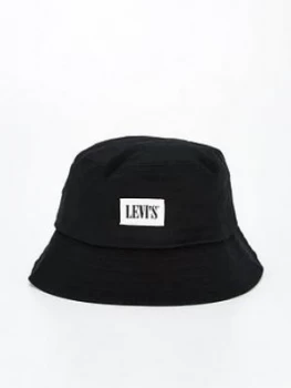 Image of Levis Serif Logo Bucket Hat - Black