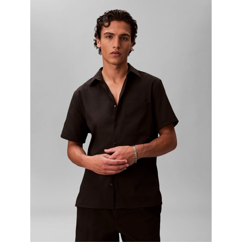 Image of Calvin Klein CK L Classic Shirt Sn63 Black male S